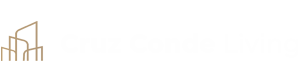 Cruz Conde Living Logotipo en blanco